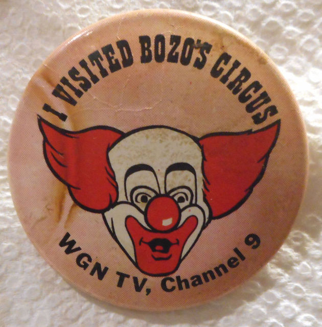 I Visited Bozo's Circus @ WGN-TV Channel 9 (1961-1963) Pin Back